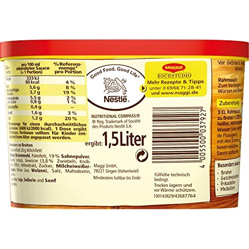 Maggi Creamy Gravy For Roasts Rahmsosse Zu Braten - For 1.5 L