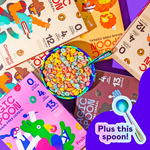 Magic Spoon Cereal, Variety 6-Pack of Cereal and Spoon - Keto & ...