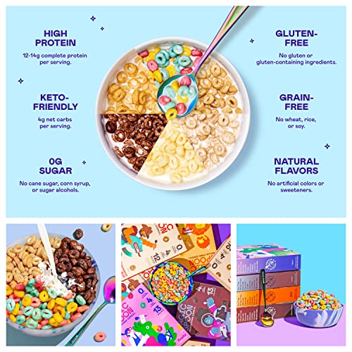 Magic Spoon Cereal, Variety 6-Pack of Cereal and Spoon - Keto & ...
