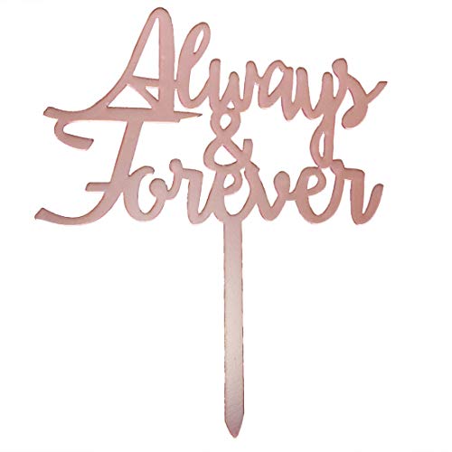 Always &Amp; Forever Cake Topper, Rose Gold Wedding, Bridal Shower,