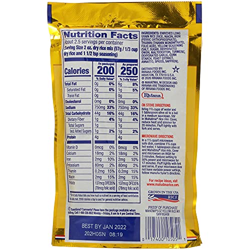Mahatma Saffron Yellow Rice Mix, 5 Oz Pack Of 12