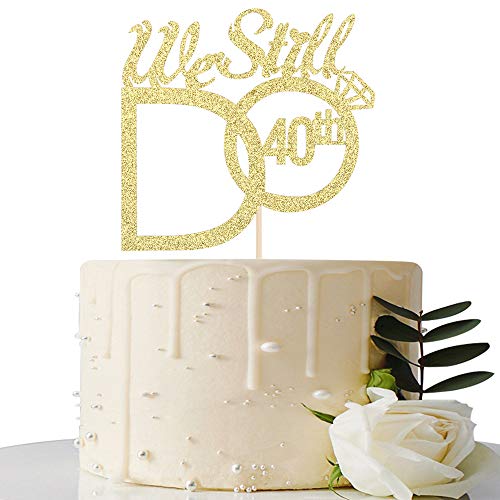 Gold We Still Do 40Th Cake Topper - 40Th Vow Renewal Wedding Ann
