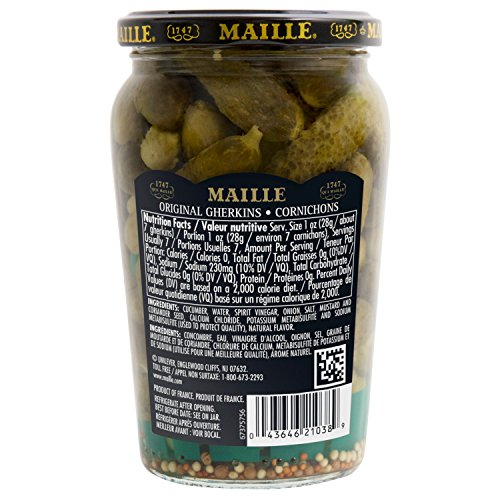 Maille Pickles, Cornichons Original, 13.5 Oz, Pack Of 12
