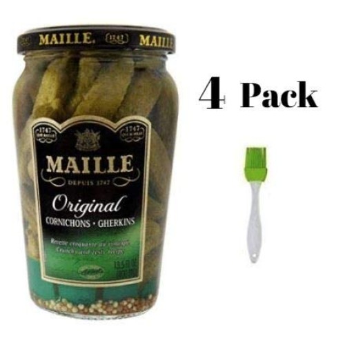 Maille Original Cornichons Gherkins, 13.5 Oz Pack Of 4 Bundled