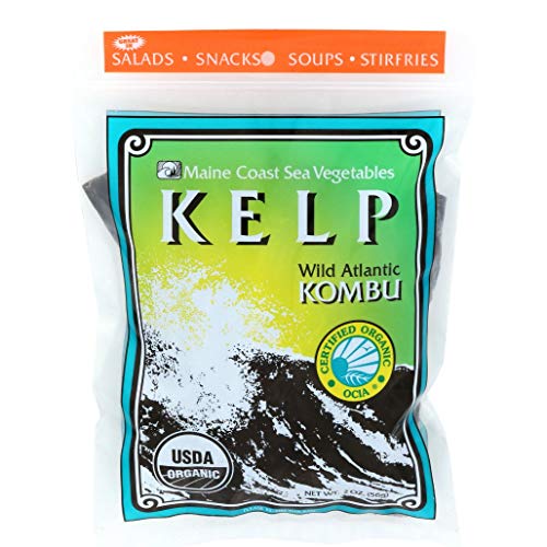 Kelp Sugar Whole Leaf 2 Oz Bag - Wild Atlantic Kombu - Organic