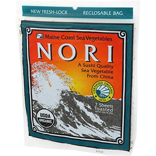 Nori Sushi Sheets Toasted | 7 Count | Organic Seaweed Wraps Fo