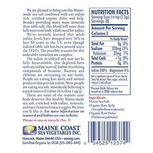 Sea Salt With Sea Veg - Sea Seasonings Shaker - Organic