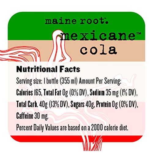 Maine Root Hand Crafted Mexicane Cola Soda, 12 Fl Oz 12 Glass B