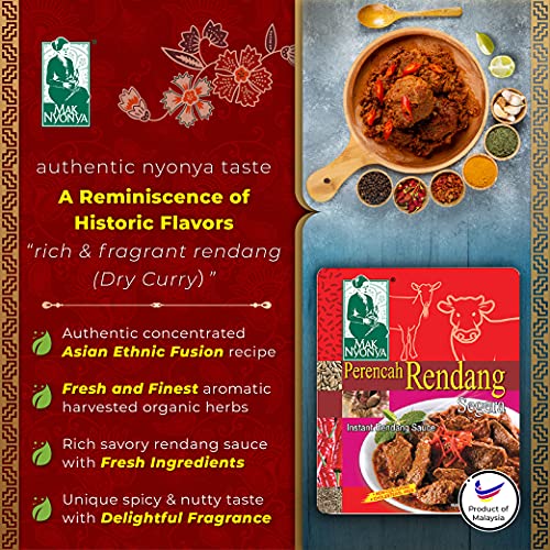 Mak Nyonya Instant Rendang Sauce For Beef/Chicken X6 | Instant C...