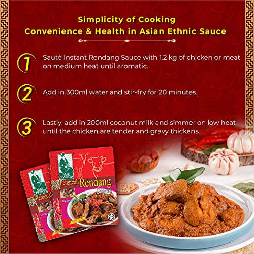 Mak Nyonya Instant Rendang Sauce For Beef/Chicken X6 | Instant C...