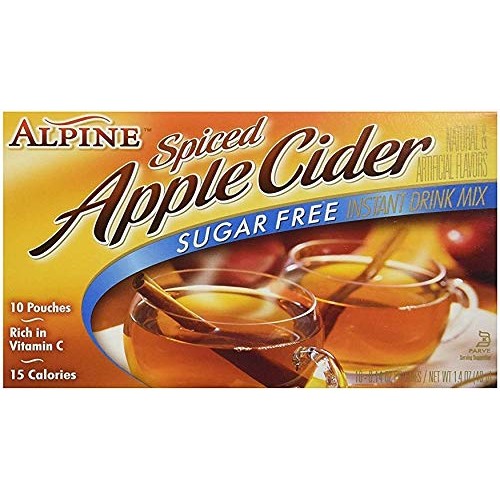 Alpine, Spiced Cider, Sugar Free Apple Flavored Drink Mix, 1.4oz...