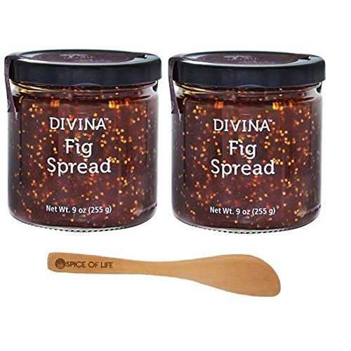 Divina Fig Spread, 9 Oz Pack Of 2 - With Spice Of Life Bamboo