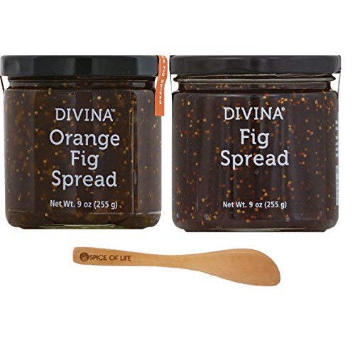 Divina Fig Spread And Orange Fig Spread Variety, 9 Oz, 1 Of Each