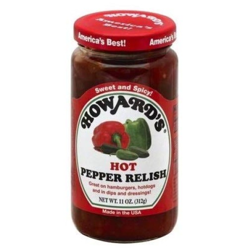 Howards Hot Pepper Relish, Sweet Pepper Relish, And Green Tomat