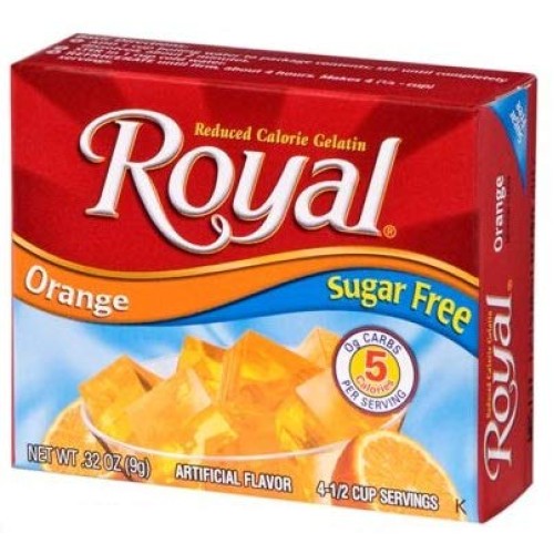 Royal Gelatin Sugar Free Dessert Mix Variety, Cherry, Orange, Ra