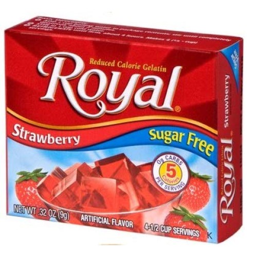 Royal Gelatin Sugar Free Dessert Mix Variety, Cherry, Orange, Ra