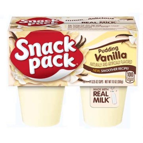 Snack Pack Pudding Variety Pack, Chocolate, Vanilla, And Butters