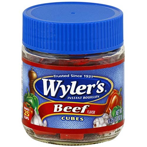 Wylers Instant Bouillon Cubes, Chicken And Beef, 3.25 Ounce Pa