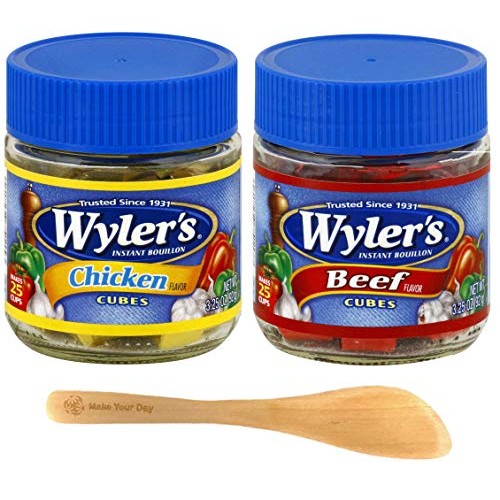 Wylers Instant Bouillon Cubes, Chicken And Beef, 3.25 Ounce Pa
