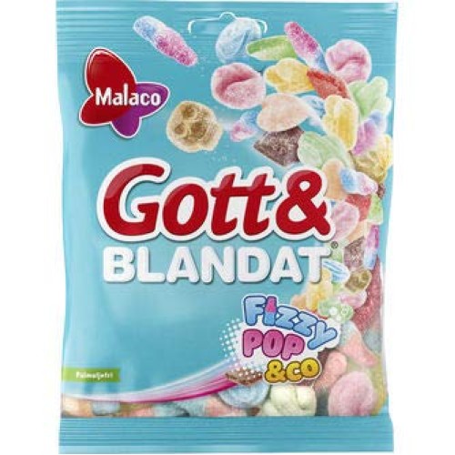 Malaco Gott&Amp;Blandat Fizzy Pop&Amp;Co Taste Gummy 1 Pack Of 130G