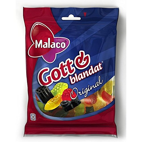 Malaco Gott &Amp; Blandat Original Fruit &Amp; Liquorice Wine Gums 160G