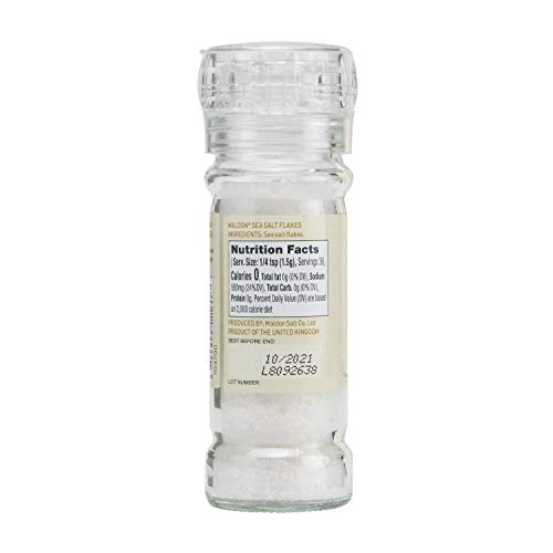 Maldon Salt Company Sea Salt Refillable And Adjustable Grinder,
