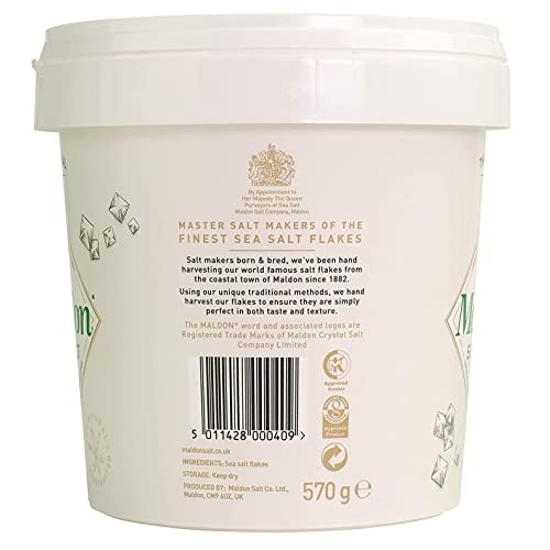 Maldon Salt Company Salt, Sea Salt Flakes, 20 Oz 570 G, Reseal