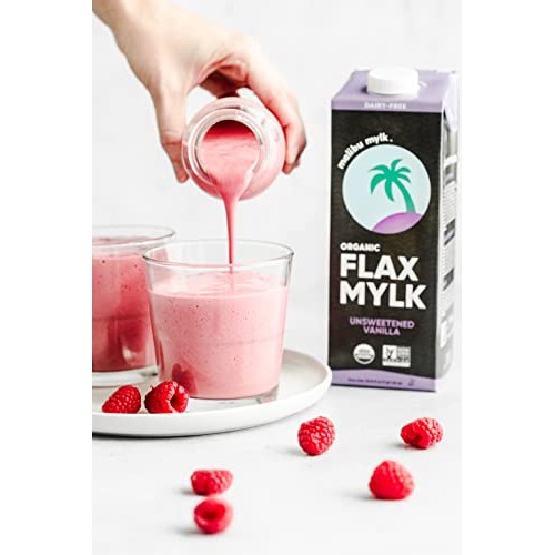 Malibu Mylk Unsweetened Vanilla Organic Flax Milk | Dairy-Free,