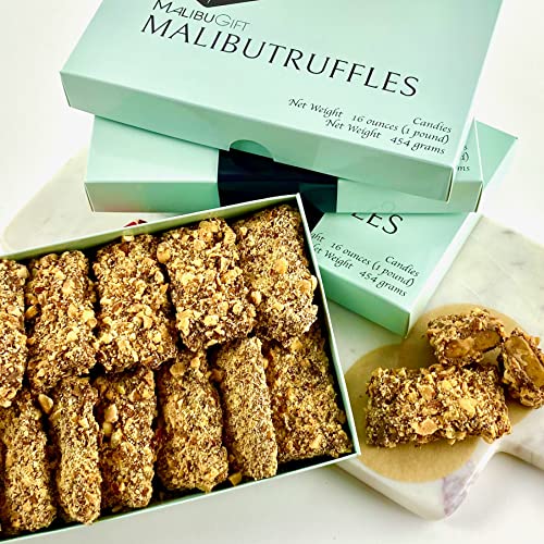 MalibuGift Gourmet English Toffee Candy rolled in Dark Chocolate...