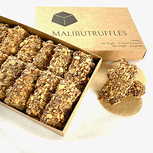 MalibuGift Gourmet English Toffee Candy rolled in Dark Chocolate...