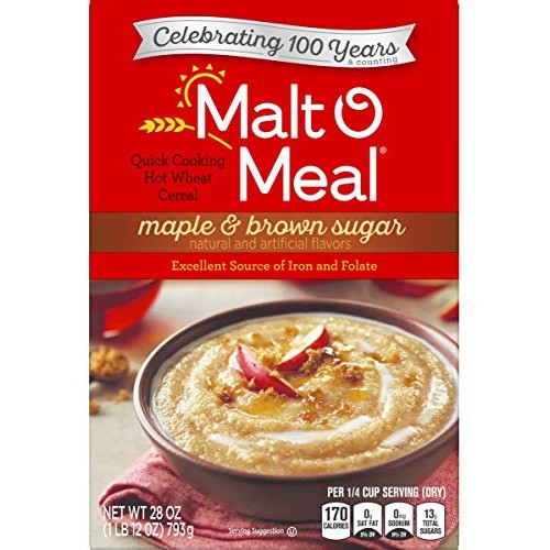 Malt-O-Meal Maple And Brown Sugar - Hot Cereals, 28 Ounce -- 12