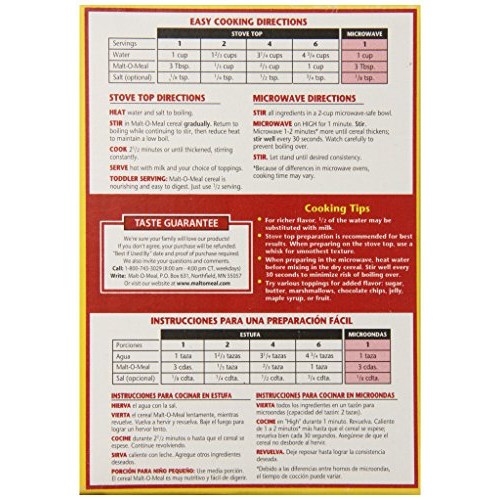 Malt-O-Meal Original Hot Wheat Cereal, 18 Ounce