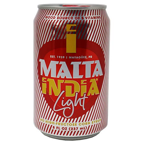 Malta India Light - Puerto Ricos Famous Malt Beverage - 8 Oz Ca