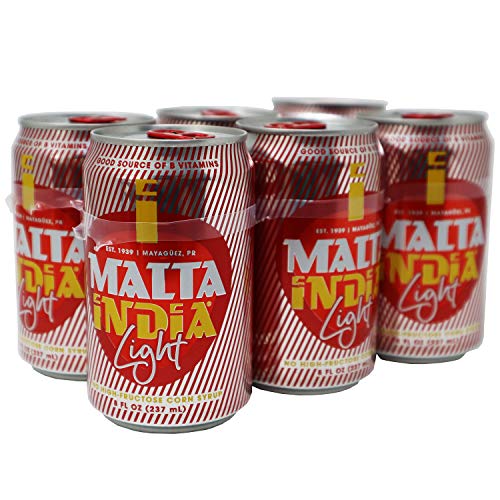 Malta India Light - Puerto Ricos Famous Malt Beverage - 8 Oz Ca