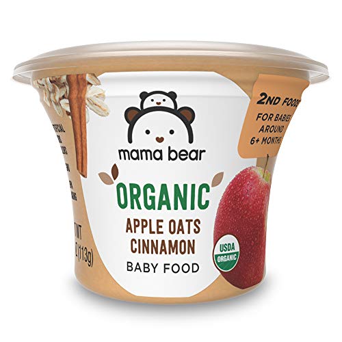 Amazon Brand - Mama Bear Organic Baby Food, Apple Oats Cinnamon,