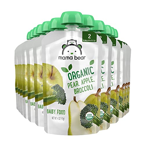 Amazon Brand - Mama Bear Organic Baby Food, Stage 2, Pear Apple