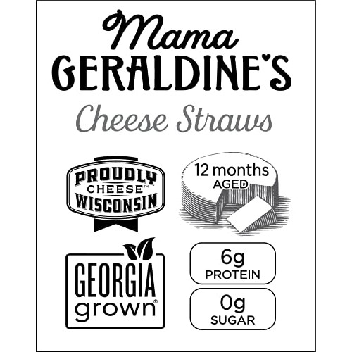 Mama Geraldines Cheese Straws, Aged Cheddar, 4.5 Ounce, 12 Pack