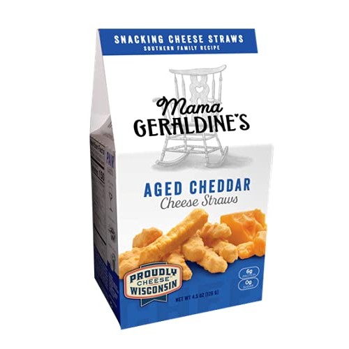 Mama Geraldines Cheese Straws, Aged Cheddar, 4.5 Ounce, 12 Pack