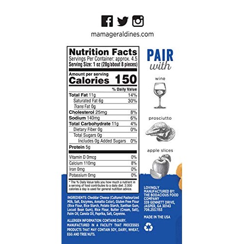 Mama Geraldines Gluten Free Cheddar Cheese Straws - Crunchy Bak