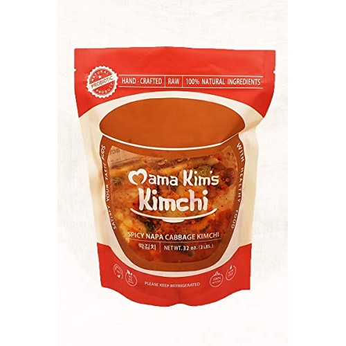 Mama Kims Kimchi - Premium Spicy Napa Cabbage Kimchi 32Oz Pouch