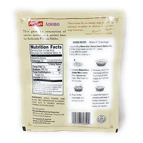 Mama Sitas Adobo Savory Sauce Mix - 1.76O Ounce Pack Of 3