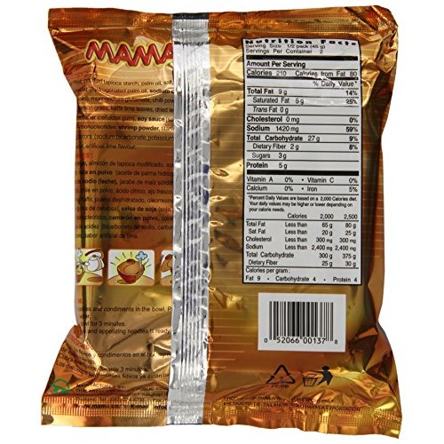Mama Instant Noodle, Creamy Tom Yum Spicy Flavor, 3.17 Ounce Pa