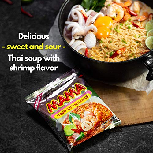 Mama Instant Ramen Noodle, Tom Yum Shrimp Flavour Pack Of 30 Mama Instant Ramen Noodle, Tom Yum Shrimp Flavour Pack Of 30