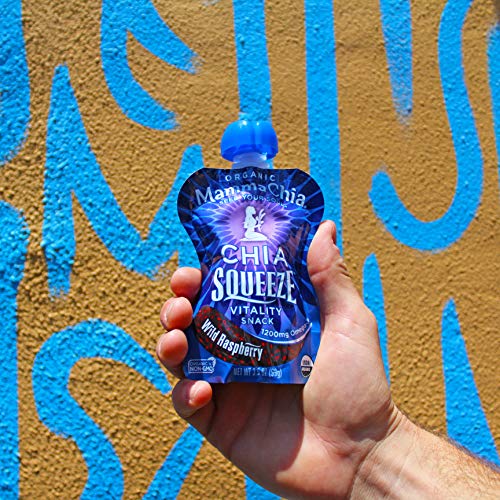 Mamma Chia Organic Vitality Squeeze Snack, Wild Raspberry, 4 Cou