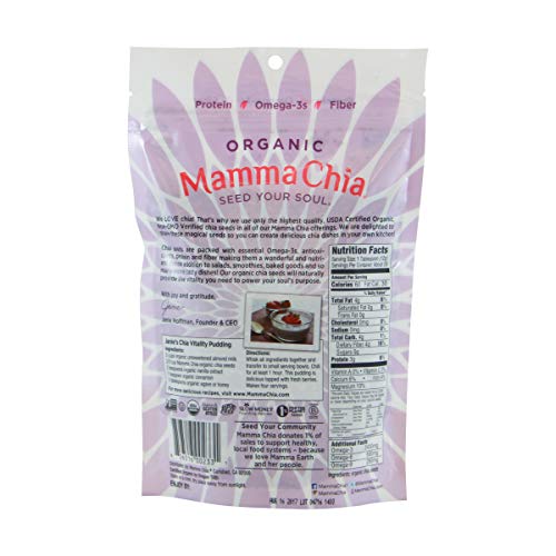 Mammachia Seed Chia Black Organic, 12 Oz