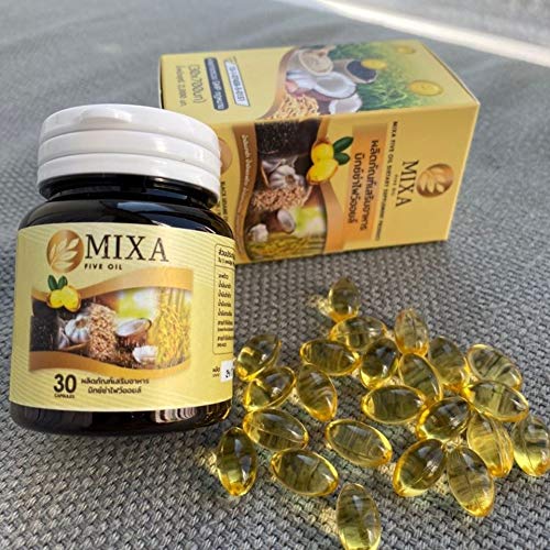 30 Softgels Mixa Five Oil From Black Sesame Oil, Coconut Oil, Pe