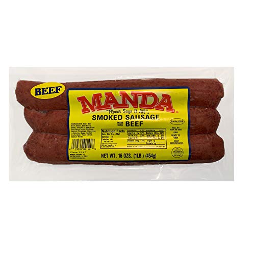 Manda Sausages Manda Smoked Beef Sausage, 1Lb