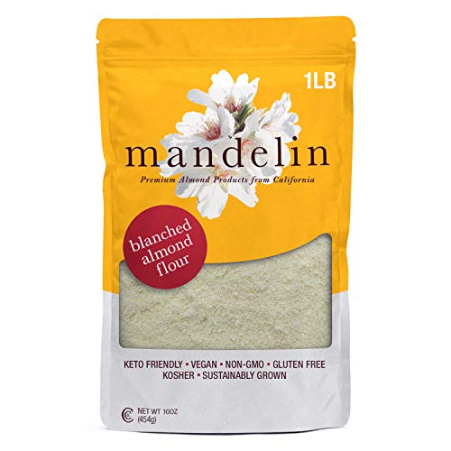 Mandelin Grower Direct Blanched Almond Flour 1 Lb, Non-Gmo, Gl