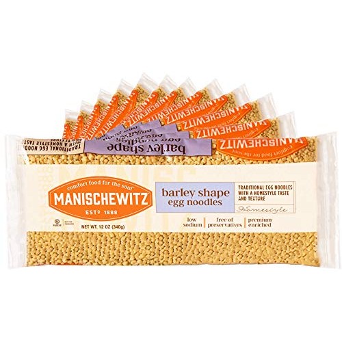 Manischewitz Barley Egg Noodles, 12-Ounce Bags Pack Of 12