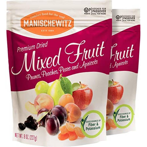 Manischewitz Dried Fruit Mix 8Oz 2 Pack | Dried Apples, Pears,